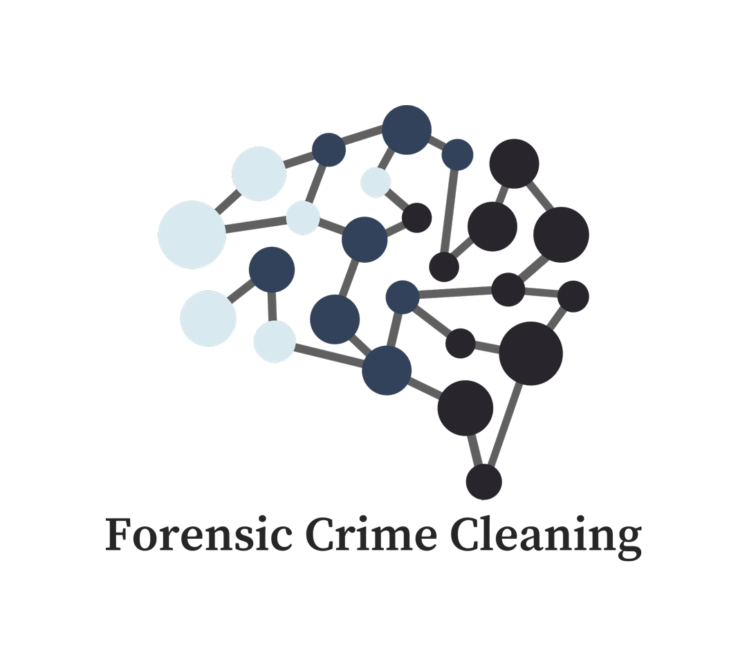 forensic crime scene cleaning color logo